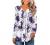 ONLYSHE Womens Casual Short Sleeve Shirts V Neck&U Neck Tops Button Up Tunic Floral Ruffle Blouse