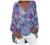 Womens Cotton Linen Shirts Plus Size Tops Trendy Printed Roll Sleeve T-Shirt V-Neck Loose High Low Flowy Blouse Tunics