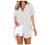 Summer Tops for Women 3/4 Sleeve V-Neck Button Down T Shirts Plus Size Top Casual Work Pockets Collared Tee Blouses