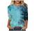 3/4 Sleeve Tops for Women Dressy Casual Crewneck Floral Printed T Shirts Loose Graphic Tee Summer T-Shirt Blouse Tunic