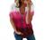 Womens Zipper Short Sleeve Tops and Blouses Casual Loose Fitting V Neck Tunics Trendy Color Block Tees Summer T Shirts