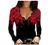 Women's Long Sleeve Shirts Sexy V-Neck Lace Trim Tunic Tops Cold Shouler Floral Printed T Shirts Dressy Casual Blouses