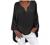 Women Plus Size Linen Shirts Roll Sleeve Notch V-Neck T Shirts Plain Floral Print Loose High-Low Hem Tunic Tops Blouse