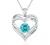 CDE Forever Love Heart Pendant Necklaces for Women 925 Sterling Silver with Birthstone Zirconia, Birthday Anniversary Jewelry Gift for Women Wife Girls