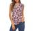 Halife Women's Sleeveless Floral Print V Neck Tunic Tank Tops Blouse Shirts