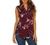 Halife Women's Sleeveless Floral Print V Neck Tunic Tank Tops Blouse Shirts