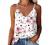 Womens V Neck Strappy Tank Tops Lace Sexy Hollow Halter Loose Casual Spaghetti Strap Sleeveless Camis Shirts Blouses