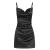 ZAFUL Women's Stars Print Side Slit Velvet Sleeveless Mini Dress Sexy Cowl Front Spaghetti Strap A-Line Mini Dress