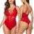 Avidlove Women Snap Crotch Lingerie Sexy Lace Bodysuit Deep V Teddy One Piece Lace Babydoll