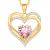 CDE Heart Necklaces for Women Gold-Plated 925 Sterling Silver Birthstone Pendant Necklace Birthday Jewelry Gifts for Women Girls Her Sister Friends