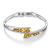 Menton Ezil Love Encounter Crystals Bangle Bracelets White Gold Plated Adjustable Hinged Jewelry