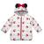 Disney Girl's Minnie Mouse Print Hooded Puffer Jacket with Ears and Bow