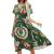 SNKSDGM Women Short Sleeve Boho Ruffle Tiered Floral Print Swing Mini Dress Casual V Neck A-Line Flowy Beach Maxi Dresses