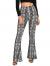 SOLY HUX Women's Print Elastic High Waisted Flare Leg Bell Bottom Pants