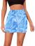 Verdusa Women's Floral Mesh Overlay Elastic Waist Bodycon Mini Skirt