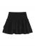 SheIn Women's Solid Shirred High Waist Layered Ruffle Hem Flared Mini Skirt