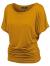 Made By Johnny MBJ Women's Solid Short Sleeve Boat Neck V Neck Dolman Top with Side Shirring