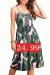 Halife Womens Summer Dresses Casual Spaghetti Strap Floral Button Down Swing Midi Dress with Pockets