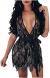 L'VOW Women's Glitter Sexy Deep V Neck Sequin Beaded Halter Bodycon Mini Nightclub Party Dress