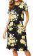 Simier Fariry Women's Hide Belly Blouson Knee Length Dress with Pockets