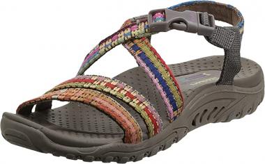 Skechers Women's Reggae-Sew Me-Boho Woven Strappy Slingback Sandal