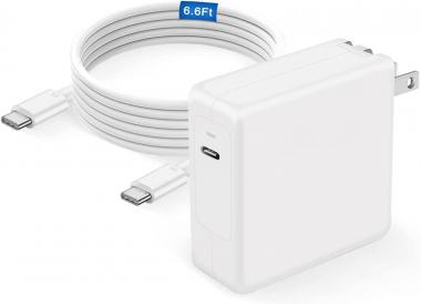 100W MacBook Pro Charger, MacBook Air Charger 2022 M2 with 6.6ft Type-C Cable, 100W USB C Charger for MacBook Pro 16, 15, 14, 13 Inch, MacBook Air 13 Inch, iPad Pro, Compatible with All USB C Device