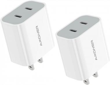 iPhone 12 13 Fast Charger, USB C Wall Charger Plug 2Pack Dual Ports 25W, PD Fast Type C Charger Compatible with Apple iPhone 13/13 mini/13 Pro/13 Pro Max/12/12 Pro/12 Pro Max/iPhone 11 Series/XR/XS/X