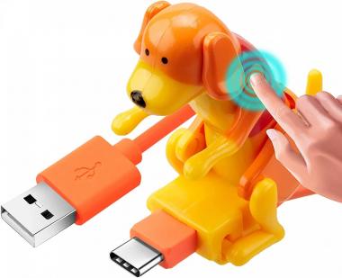 Upgraded Funny Dog Humping Phone Charger Cable for Type C, 3HQ Fast Charger Touch Dog USB Cable Cell Phone Charger Cord (4ft) - Orange