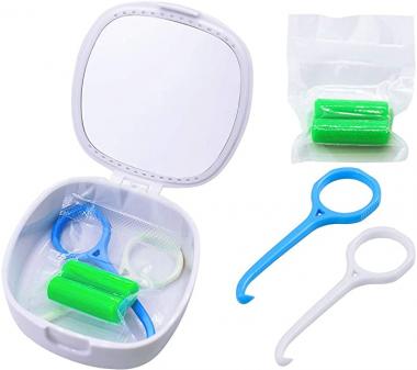 Aligner remover tool, With a Retainer Case with mirror and vent hole, used for oral care removal (2 pack)