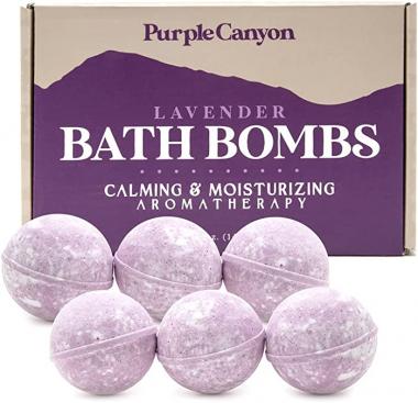 Purple Canyon Lavender Bath Bombs for Women | Relaxing, Natural Bath Bombs | Relaxing Self Care Gift