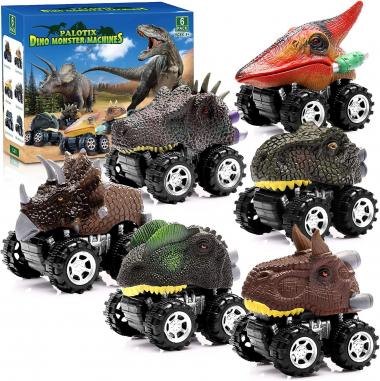 Dinosaur Toys for 3 Year Old Boys, Kids Toys Pull Back Dinosaur Toys for 2 Year Old Boy Toys 6 Pack Toddler Car Toys for 4 Year Old Boys Birthday Gifts for Kids Age 1 and Up Dinosaur Games