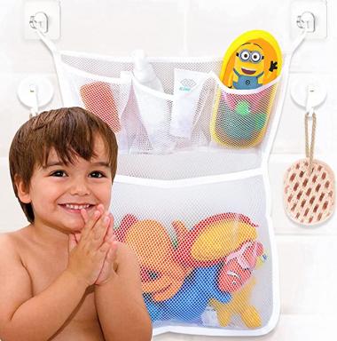 Bath Toy Storage for Tub, Mesh Bath Toy Holder Corner, Hanging Bath Toy Organizer, Bathtub Toy Holder, Bathroom Toy Storage for Tub Toy Holder, Shower Toy Holder, Bath Toy Bin, Bath Tub Toys Caddy Bag