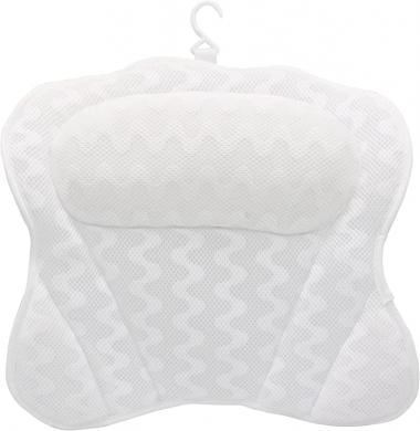 Bathtub Pillow, Ruicoo Large Bath Pillow Bath Haven Soft Bath Pillow Back and Neck Support Pillow, Ergonomic Bathtub Pillow with 6 Powerful Suction Cups, 4D Air Mesh Breathable, Spa Bathtub Pillow