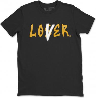 365 Printing Loser Lover 1 Retro Yellow Gold Black Design Sneaker Matching T-Shirt