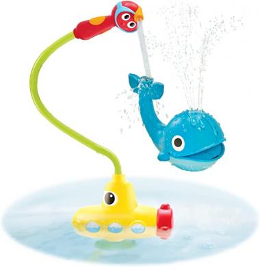 Yookidoo Baby Bath Toy - Submarine Spray Whale - Battery Operated Infant Toddler Water Pump with Easy to Grip Hand Shower.