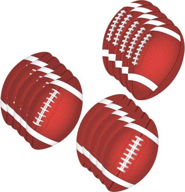 Football Theme Party Cutout Football Classroom Party Decoration Football Game Cutouts with Glue Point Dots for Football Party Supplies, 11.8 x 7.1 Inch (15 Pieces)