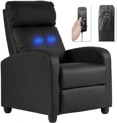 Recliner Chair for Living Room Massage Recliner Sofa Reading Chair Winback Single Sofa Home Theater Seating Modern Reclining Chair Easy Lounge with PU Leather Padded Seat Backrest