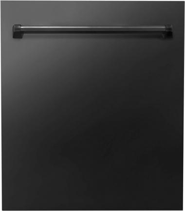 ZLINE 24 in. Top Control Dishwasher in Black Stainless Steel 120-Volt with Stainless Steel Tub and Traditional Style Handle