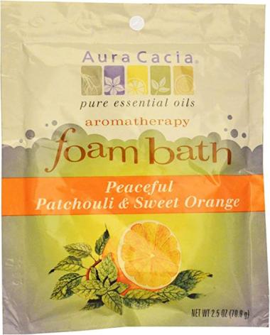 Aura Cacia Patchouli and Sweet Orange, Aromatherapy Foam Bath, 2.5 Ounce - 6 per case.6