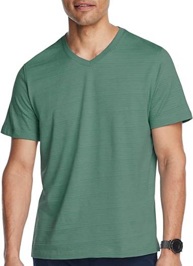 Van Heusen Mens Weekend Slim Fit V-Neck Short Sleeve T-Shirt