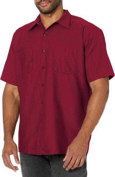 Red Kap Men's Industrial Work Shirt, Regular Fit, Short Sleeve