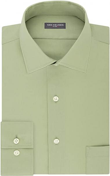 Van Heusen Men's Dress Shirt Flex Regular Fit Solid