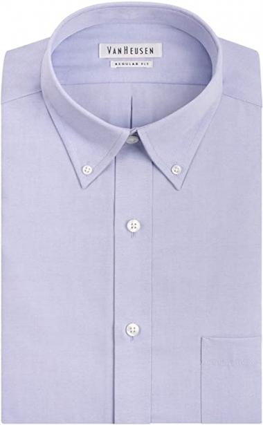 Van Heusen Men's Dress Shirt Regular Fit Pinpoint Solid