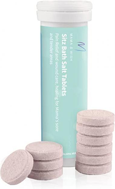 Sitz Bath Salt Tablets for Postpartum Care | Postpartum Essentials Pack of 10 Sitz Bath for Postpartum Care | Postpartum and Hemorrhoids Recovery | Natural Salts & Minerals Postpartum Bath Soak