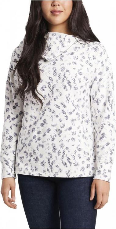 Vince Camuto Womens Ivory Stretch Animal Print Long Sleeve Top S