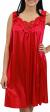 Venice Womens' Silky Looking Embroidered Nightgown 06N