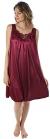 Venice Womens' Silky Looking Embroidered Nightgown 06N