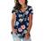 SAMPEEL Summer Floral Tops for Women Classic V Neck Tshirts Short Sleeve Cute Tops