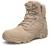 Bitiger Men's Combat Boots with Side Zipper Velcro and Casual Outdoor Mountaineering Trekking Commando Tactical Boots