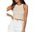 KAMISSY Women Basic Crew Neck Crop Tank Top Solid Rib-Knit Binding Crop Top